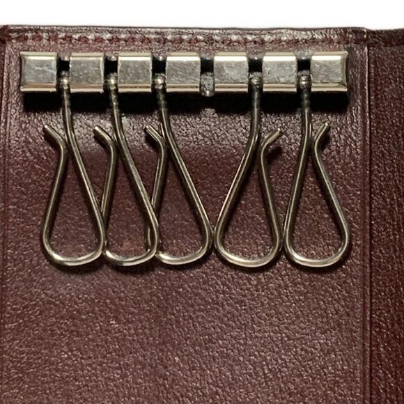 Auth Cartier Cabochon - Black Silver Leather Hardware Key Case - Picture 5 of 6